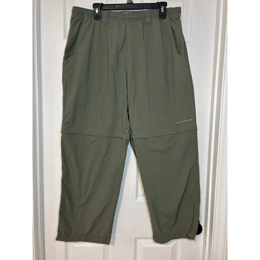 Columbia PFG Convertible Hiking Pants Mens XL Nylon PERFORMANCE FISHING GEAR